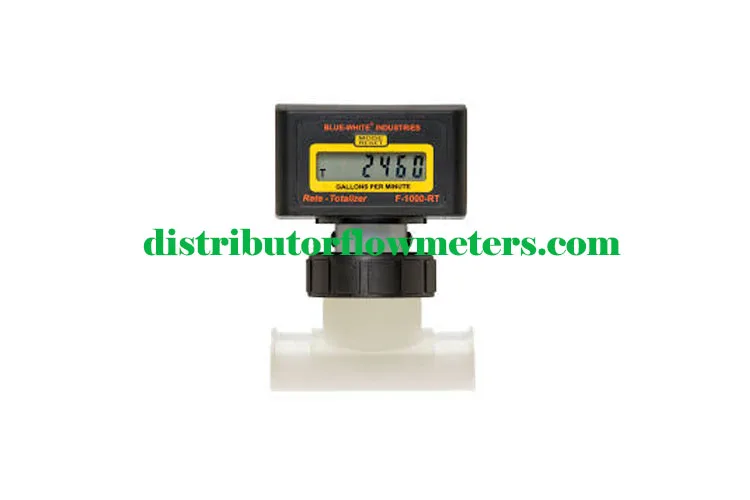 Jual Digital Paddlewheel Flowmeter F-1000 Saddle Mount Fittings BLUE WHITE